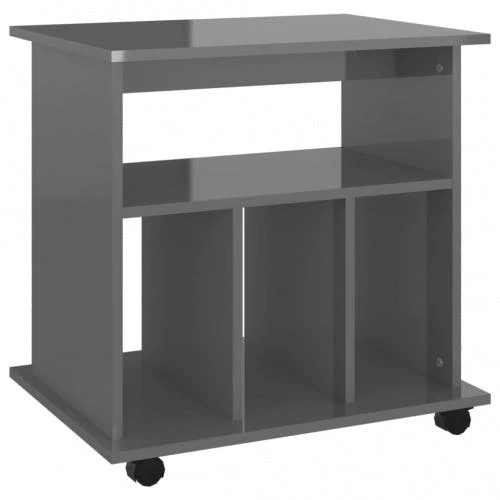 Rollschrank Spanplatte V1 | VidaXL : Farbe - Hochglanz-Grau 7 Rollschrank Spanplatte V1 | VidaXL : Farbe - Hochglanz-Grau – Bild 5