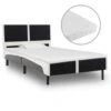 VidaXL Bett Mit Matratze Schwarz Und Weiß Kunstleder 90 X 200 Cm -VidaXL 5623f674 f1c3 463a 84ef de31da2840ad