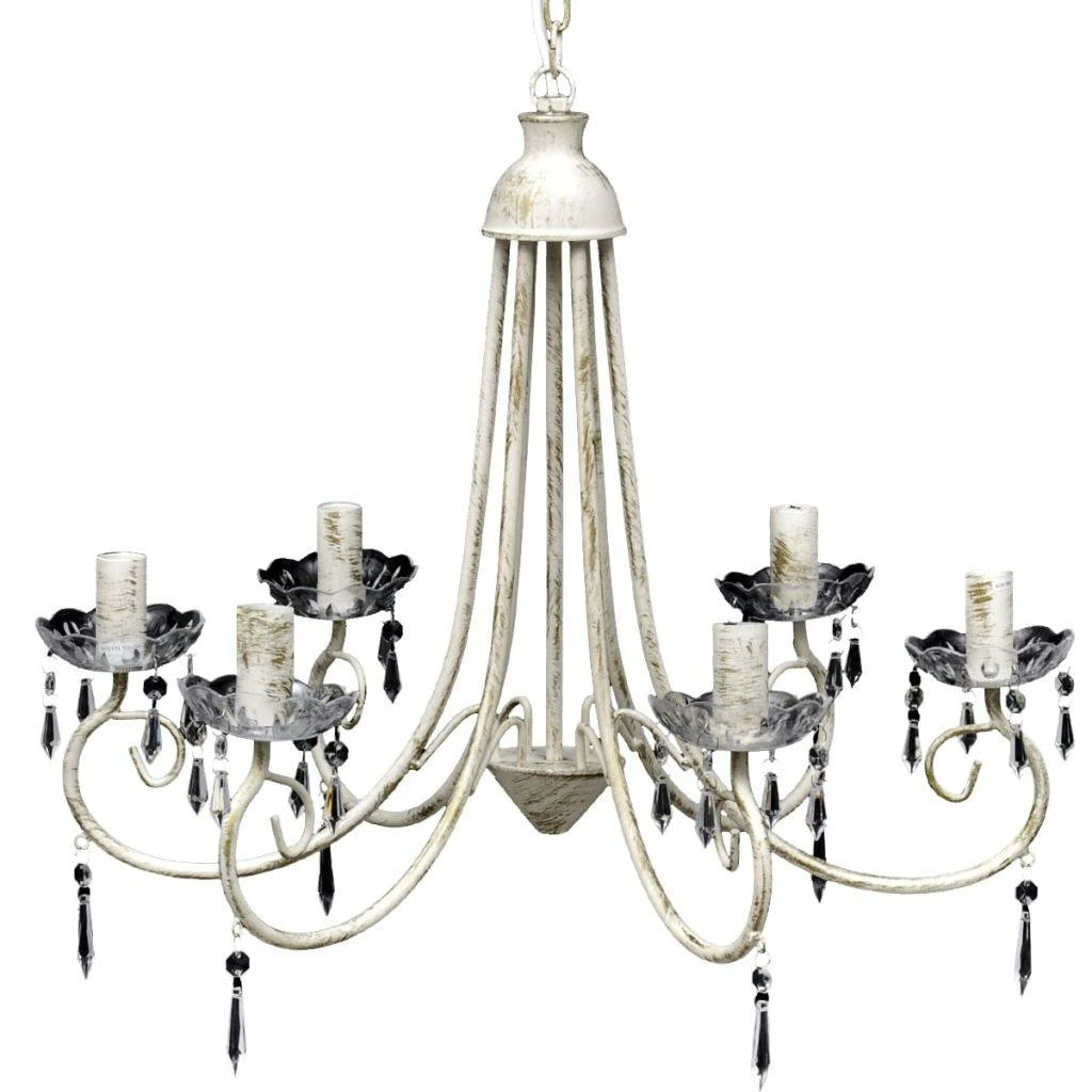 VIDAXL Kronleuchter Pendelleuchte Kristall 6 Lampenfassung 7 VIDAXL Kronleuchter Pendelleuchte Kristall 6 Lampenfassung – Bild 5