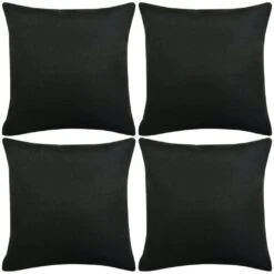 VidaXL Kissenbezüge 4 Stk. Stoff 40x40 Cm Schwarz 13 VidaXL Kissenbezüge 4 Stk. Stoff 40x40 Cm Schwarz -VidaXL 582e13e8 a36d 4170 aebb 03a7ea21e28c