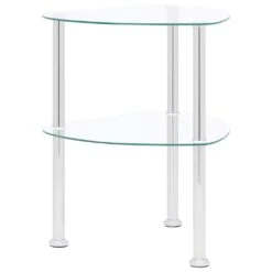 VidaXL Beistelltisch Mit 2 Ablagen Transparent 38x38x50 Cm Hartglas 11 VidaXL Beistelltisch Mit 2 Ablagen Transparent 38x38x50 Cm Hartglas -VidaXL 58a8ba3c f25b 405d aeae 8340a463c895