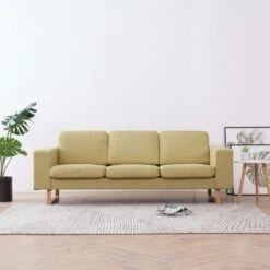 VidaXL 3-Sitzer-Sofa Stoff Grün