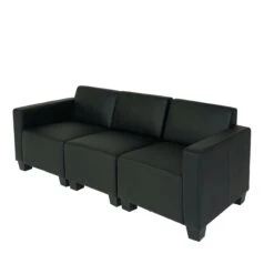VidaXL Chesterfield Sofa 2-Sitzer Und 3-Sitzer Kunstleder Schwarz -VidaXL 5b33942a 7909 4944 b59f a13fcb8a24b5