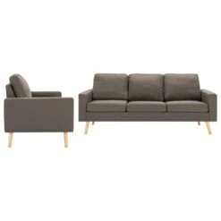 VidaXL 2-tlg. Sofagarnitur Stoff Taupe 11 VidaXL 2-tlg. Sofagarnitur Stoff Taupe -VidaXL 5b6e5443 64e4 47d0 bbf1 31683b2e5658