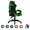 VidaXL Gaming-Stuhl Mit RGB LED-Leuchten Grün Und Schwarz Kunstleder 1 VidaXL Gaming-Stuhl Mit RGB LED-Leuchten Grün Und Schwarz Kunstleder -VidaXL 5c607d9d adec 4afd b741 7104ff63dd4d