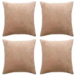 VidaXL Kissenbezüge 4 Stk. Stoff 80x80 Cm Beige -VidaXL 5ddf5be3 76dc 4e4b 8c1b 32dc0ce8592a 2