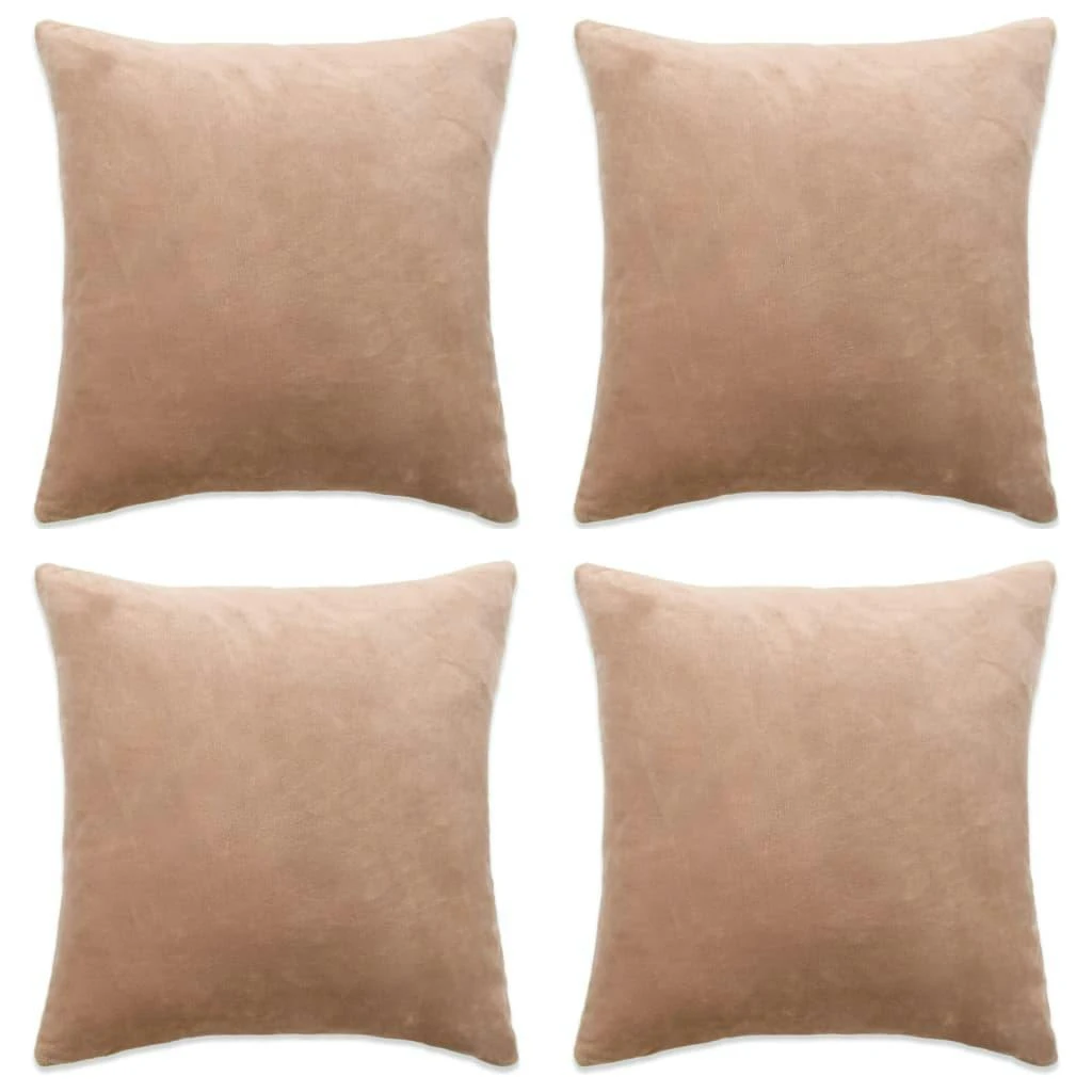 VidaXL Kissenbezüge 4 Stk. Stoff 40x40 Cm Schwarz 6 VidaXL Kissenbezüge 4 Stk. Stoff 40x40 Cm Schwarz – Bild 4