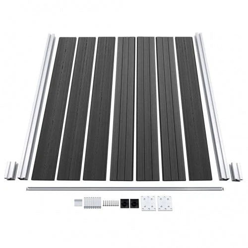VidaXL Zaunelement Set WPC : Farbe - Grau, Größe - 699 X 146 Cm 8 VidaXL Zaunelement Set WPC : Farbe - Grau, Größe - 699 X 146 Cm – Bild 6