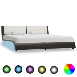 VidaXL Bettgestell Mit LED Grau Kunstleder 160×200 Cm 13 VidaXL Bettgestell Mit LED Grau Kunstleder 160×200 Cm -VidaXL 5f65af84 e188 4799 a860 17b2e01b6b3b
