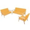 VidaXL Sofagarnitur 3-tlg. Stoff Gelb -VidaXL 6144bdb1 da3a 40a2 8bbf 2e26c80ee46b