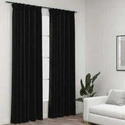 VidaXL Verdunkelungsvorhänge Mit Haken 2 Stk. Schwarz 140x175cm 12 VidaXL Verdunkelungsvorhänge Mit Haken 2 Stk. Schwarz 140x175cm -VidaXL 658f19d4 b5ab 47a3 a75e 420487c9bf3d 2