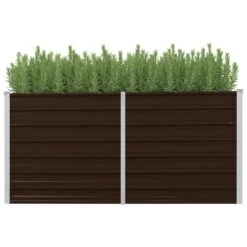 VidaXL Garten-Hochbeet Braun 160 X 40 X 77 Cm Verzinkter Stahl