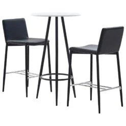 VidaXL 3-tlg. Bar-Set Kunstleder Schwarz 13 VidaXL 3-tlg. Bar-Set Kunstleder Schwarz -VidaXL 671a0717 57fc 473c b144 c41169783509