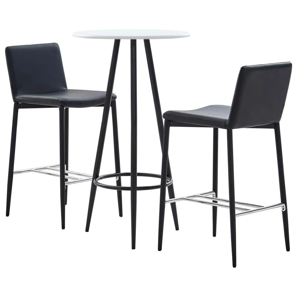 VidaXL 3-tlg. Bar-Set Kunstleder Schwarz 7 VidaXL 3-tlg. Bar-Set Kunstleder Schwarz – Bild 5