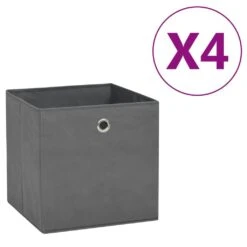 VidaXL Aufbewahrungsboxen 4 Stk. Vliesstoff 28x28x28 Cm Schwarz -VidaXL 693acae2 a194 4e83 8fb7 180137dd35d8 5