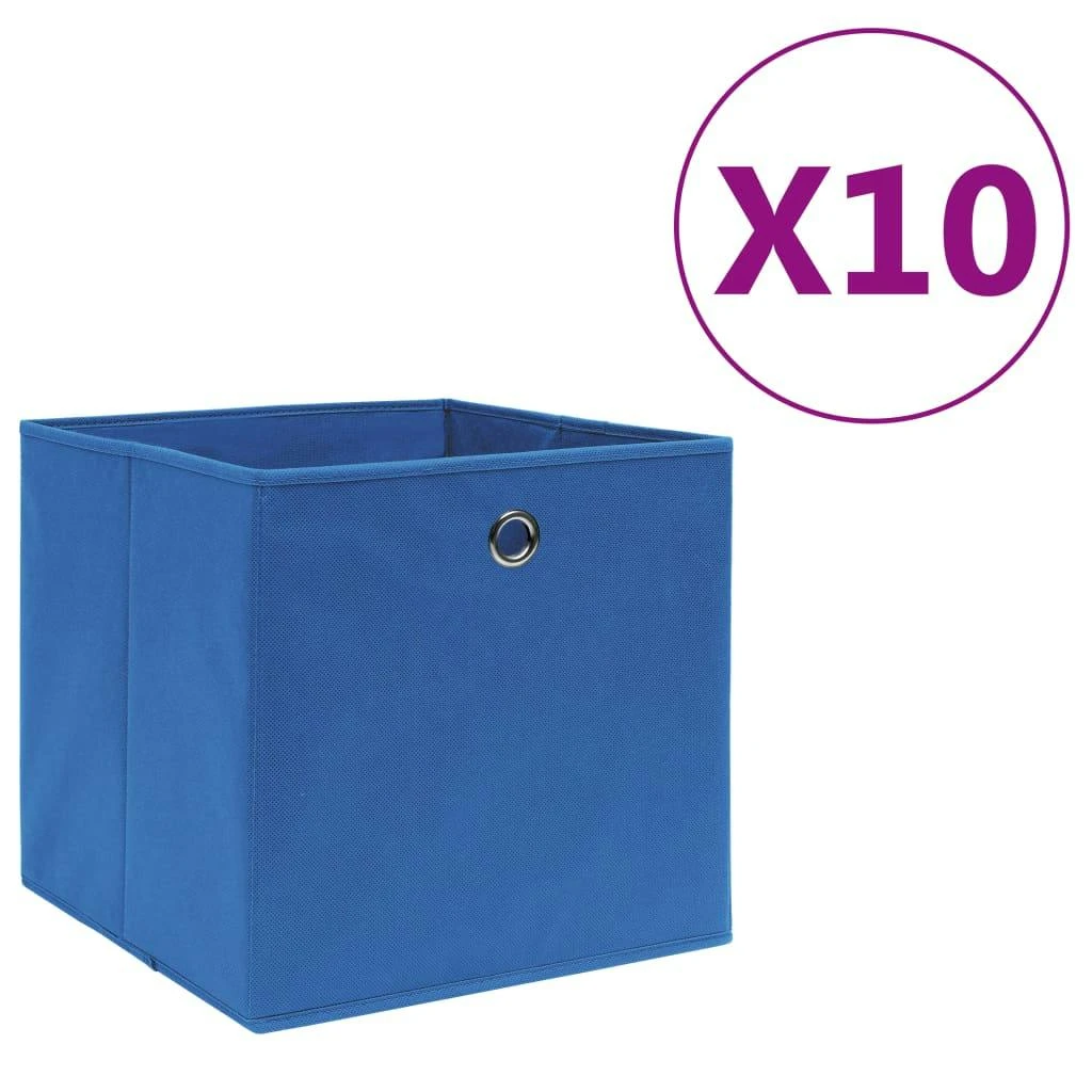 VidaXL Aufbewahrungsboxen 4 Stk. Vliesstoff 28x28x28 Cm Blau 4 VidaXL Aufbewahrungsboxen 4 Stk. Vliesstoff 28x28x28 Cm Blau – Bild 2