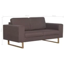 VidaXL 2-Sitzer-Sofa Stoff Taupe -VidaXL 6cc15040 603b 4a0c bdad d6b753f8e8f7