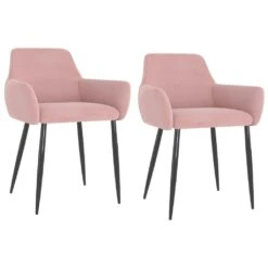 VidaXL Esszimmerstühle 2 Stk. Rosa Samt -VidaXL 6e321c06 7e5b 4a43 8d03 5d9e6e02eb86
