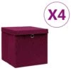 VidaXL Aufbewahrungsboxen Mit Deckeln 4 Stk. 28x28x28 Cm Dunkelrot -VidaXL 735c001a 8e3b 4e54 8262 dfe0233f9780 2