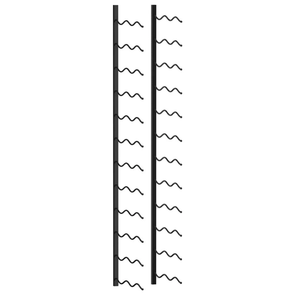 VidaXL Weinregal Für 96 Flaschen Schwarz Eisen 5 VidaXL Weinregal Für 96 Flaschen Schwarz Eisen – Bild 3