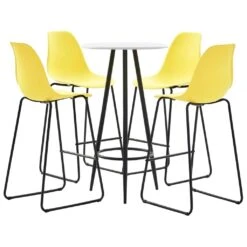 VidaXL 5-tlg. Bar-Set Kunststoff Gelb