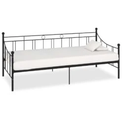 VidaXL Tagesbett Mit Matratze Schwarz Metall 90×200 Cm -VidaXL 77aed083 ec46 476a 8418 68af488a5a03