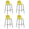 VidaXL Barhocker 4 Stk. Gelb Stoff -VidaXL 7928ade9 d4b7 4b6a bad4 c5fe468ee2a3