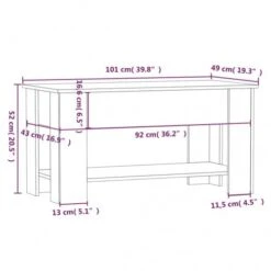 Couchtisch Holzwerkstoff V2 | VidaXL : Farbe - Räuchereiche, Größe - 101x49x52 Cm -VidaXL 7985a548 f41d 4c17 8e5e 45846ba5cacd