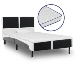 VidaXL Bett Mit Memory-Schaum-Matratze Grau Kunstleder 90×200cm -VidaXL 7c5a72e7 986d 4c4e 8562 ba65c5d3846f