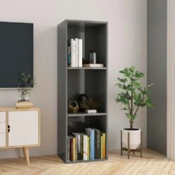 VidaXL Bücherregal/TV-Schrank Grau 36x30x114 Cm Holzwerkstoff -VidaXL 7f02525b 4382 4907 9932 86969a73d269