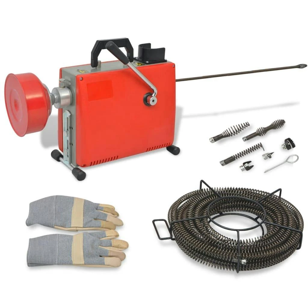 VidaXL Rohrreinigungsmaschine 250W 15mx16mm / 4,5mx9,5mm 3 VidaXL Rohrreinigungsmaschine 250W 15mx16mm / 4,5mx9,5mm