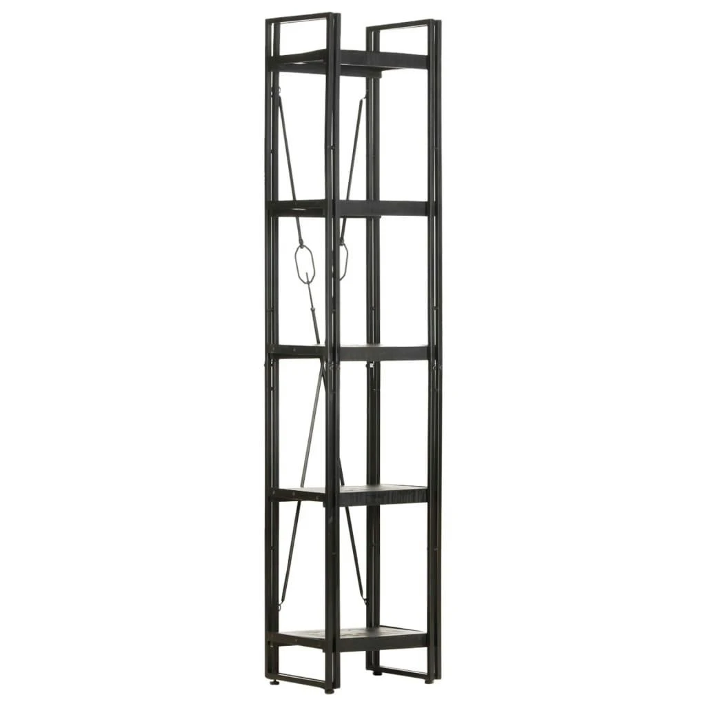 VidaXL Bücherregal 2 Fächer 110x35x75 Cm Massivholz Mango Und Stahl 7 VidaXL Bücherregal 2 Fächer 110x35x75 Cm Massivholz Mango Und Stahl – Bild 5