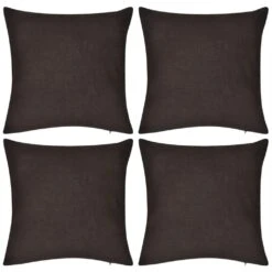 VIDAXL 4 Schwarze Kissenbezüge Baumwolle 50 X 50 Cm -VidaXL 863905f6 fc9d 499b 93a1 a47bec132365 1