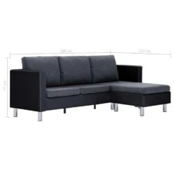 VidaXL 3-Sitzer-Sofa Mit Kissen Schwarz Kunstleder 14 VidaXL 3-Sitzer-Sofa Mit Kissen Schwarz Kunstleder -VidaXL 86417555 d04b 4261 88c2 26b218f453ef