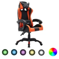 VidaXL Gaming-Stuhl Mit RGB LED-Leuchten Rosa Und Weiß Kunstleder -VidaXL 88d07ce5 25b7 406f bc14 a19dec4fd246 4