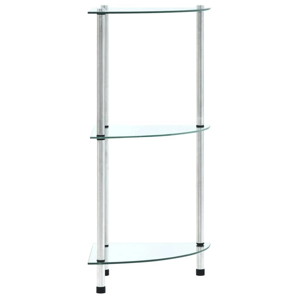 VidaXL Regal Mit 4 Ablagen Transparent 30x30x100 Cm Hartglas 6 VidaXL Regal Mit 4 Ablagen Transparent 30x30x100 Cm Hartglas – Bild 4