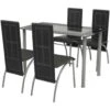 VidaXL Fünfteilige Essgruppe Schwarz -VidaXL 8a828050 3b64 4e6d a8fd 963ac249fb45