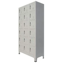 VidaXL Schließfachschrank Mit 18 Fächern Metall 90 X 40 X 180 Cm