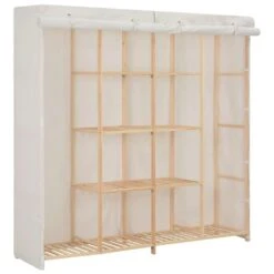 VidaXL Schrank Stoff Und Kiefernholz 110 X 40 X 170 Cm -VidaXL 8d2d0d5f f9a3 4046 b03e c3e545b39236 3