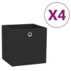 VidaXL Aufbewahrungsboxen 4 Stk. Vliesstoff 28x28x28 Cm Schwarz -VidaXL 94a4cabc 9c82 47c6 8504 01dd36c3fe21