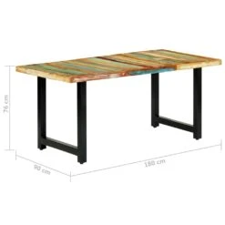 VidaXL Esstisch 180x90x76 Cm Altholz Massiv -VidaXL 94e5af6c 044d 4ad0 ba7c ecad58a61efd