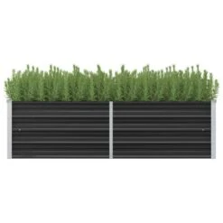 VidaXL Garten-Hochbeet Anthrazit 160 X 40 X 45 Cm Verzinkter Stahl