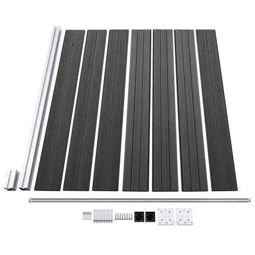 VidaXL Zaunelement Set WPC : Farbe - Grau, Größe - 699 X 146 Cm 9 VidaXL Zaunelement Set WPC : Farbe - Grau, Größe - 699 X 146 Cm – Bild 7