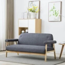 VidaXL 3-Sitzer Sofa Stoff Dunkelgrau -VidaXL 9c21d745 aabb 4a60 a10f 3d04e90eef2e