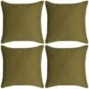 VidaXL Kissenbezüge 4 Stk. Leinenoptik Grün 50x50 Cm -VidaXL 9cb110fa 2d04 418c b0e1 fd7bdb1d5f1e