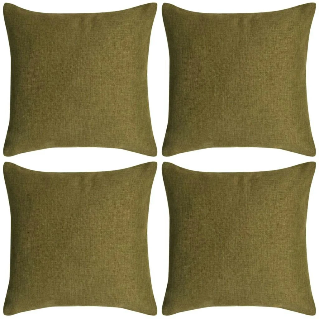 VidaXL Kissenbezüge 4 Stk. Leinenoptik Weiß 50x50 Cm 4 VidaXL Kissenbezüge 4 Stk. Leinenoptik Weiß 50x50 Cm – Bild 2