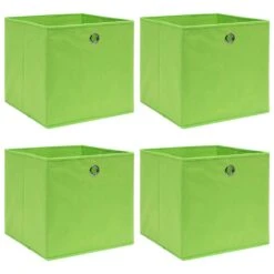 VidaXL Aufbewahrungsboxen 4 Stk. Weiß 32×32×32 Cm Stoff -VidaXL 9ce311d6 976c 462b 975a bbaecbd4863f 3