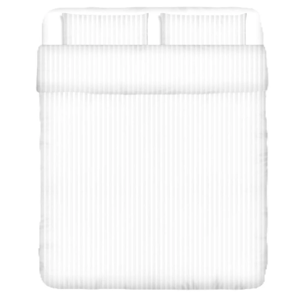 VIDAXL Baumwollsatin Gestreifter Bettbezug & 2 Kissenbezüge 200x220/80x80cm 7 VIDAXL Baumwollsatin Gestreifter Bettbezug & 2 Kissenbezüge 200x220/80x80cm – Bild 5