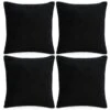 VidaXL Kissenbezüge 4 Stk. Stoff 40x40 Cm Schwarz 2 VidaXL Kissenbezüge 4 Stk. Stoff 40x40 Cm Schwarz -VidaXL 9de12a96 9210 499b b534 cccfbad71144 3