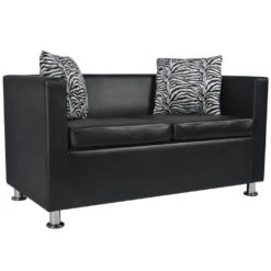 VidaXL 2-Sitzer-Sofa Leder Mit Akazienholz Schwarz 12 VidaXL 2-Sitzer-Sofa Leder Mit Akazienholz Schwarz -VidaXL 9e91d015 5446 49ea bdf8 66c7cf156363